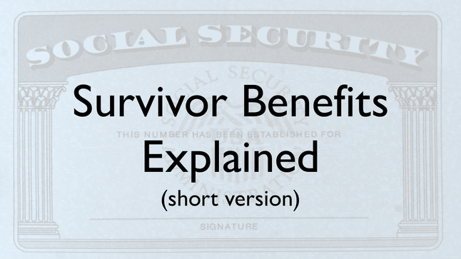 Survivor Benefits Explained